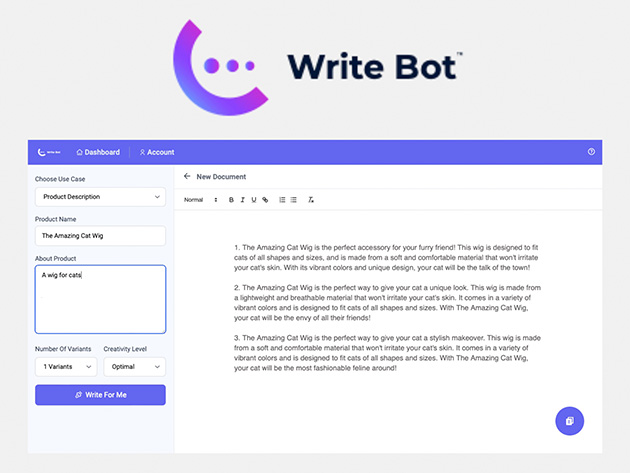 Write Bot™ Harness the Power of AI Content Creation: Lifetime Pro ...