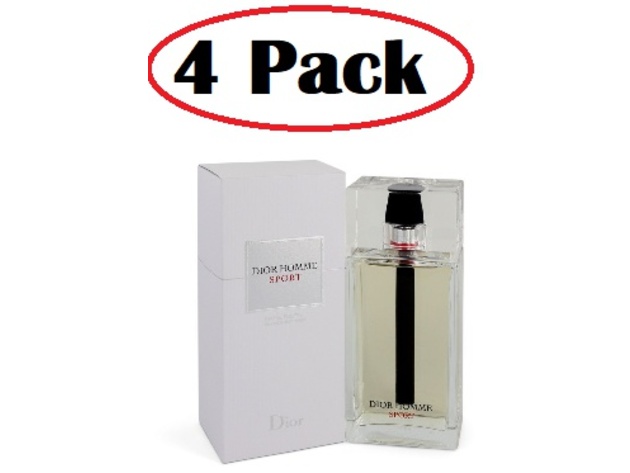 4 Pack of Dior Homme Sport by Christian Dior Eau De Toilette Spray 6.8 oz