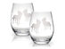 Dog Stemless Wine Glasses (Chihuahua/Set of 2)