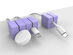 Cable Blocks Magnetic & Weighted Cord Organizers (Purple/9-Pack)