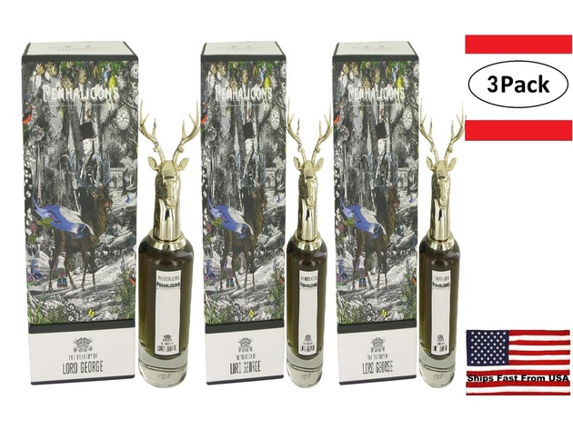 3 Pack The Tragedy of Lord George by Penhaligon's Eau De Parfum Spray 2.5 oz for Men