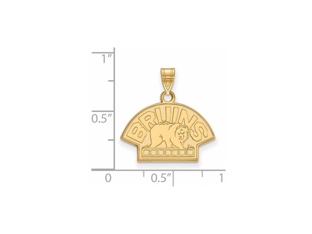 14k Yellow Gold NHL Boston Bruins Small Pendant