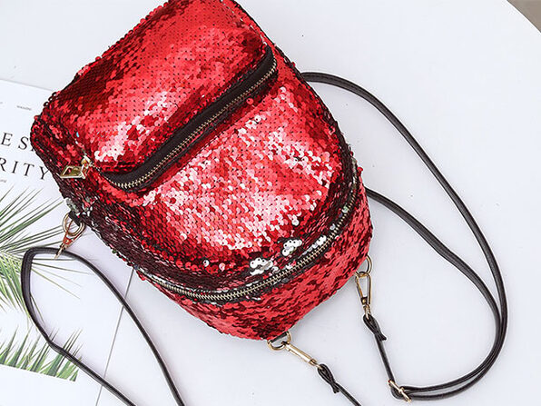 mini sequin backpack