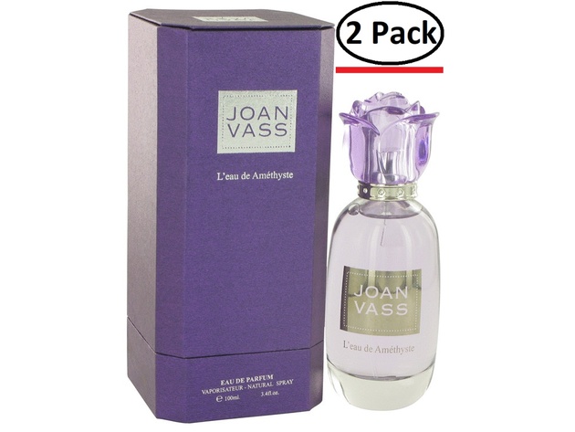 L'eau De Amethyste by Joan Vass Eau De Parfum Spray 3.4 oz for Women (Package of 2)