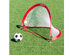 Goplus Set of 2 Portable 4' Pop-Up Soccer Goals Set For Backyard w Carrying Bag 6 Cones Red