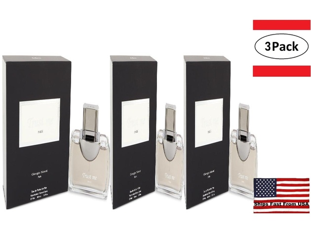 3 Pack Trust Me by Giorgio Monti Eau De Parfum Spray 3 oz for Men