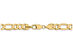 Mens 8.75mm Concave Figaro Necklace 22 Inches in 14K Yellow Gold