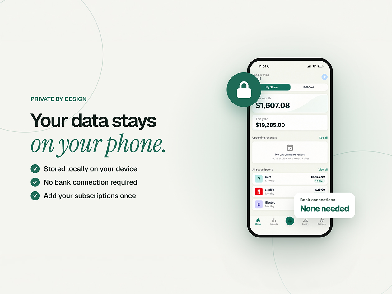 PocketWise Subscription Manager: Lifetime Subscription