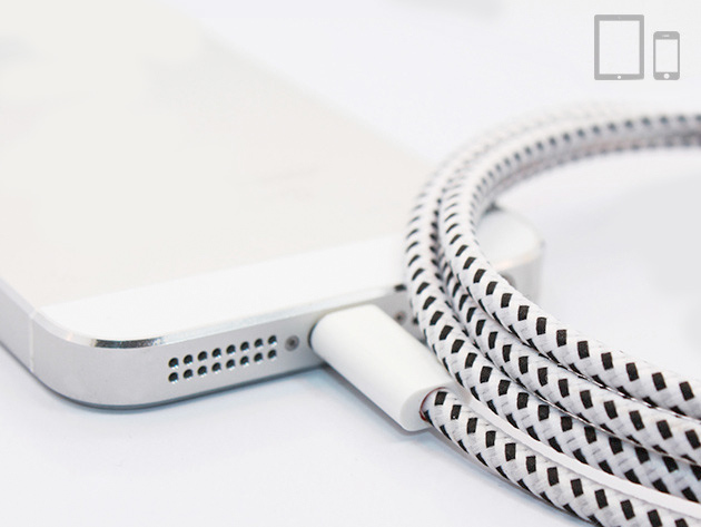 Charge iOS Devices From Your Couch w/The 10Ft Bungee Charging Cable (International)