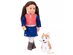 Our Generation Adorable 18 Inch Doll Leslie and Plush Puppy Pet Husky Toy Set for Girls (New Open Box)
