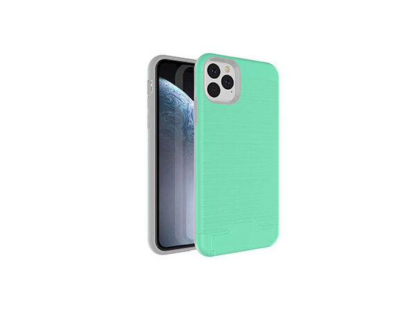 iPhone 11 Pro Max Case With Hidden Credit Card Case - Green - Product Image