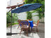 Costway 10Ft Solar Powered LED Patio Umbrella (Blue)