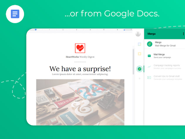 Mergo: The Easiest Mail Merge Tool for Gmail (Lifetime Subscription)