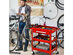 Three Tray Rolling Tool Cart Mechanic Cabinet Storage ToolBox Organizer w/Drawer - Red