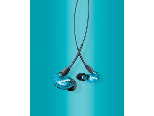Shure SE215SPE Special Edition Sound Isolating Earphones Single Dynamic - Blue (Like New, Damaged Retail Box)