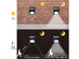 Costway 4PCS 30 LEDs Solar Motion Sensor Light Outdoor Wireless Solar Powered Wall Light - Black