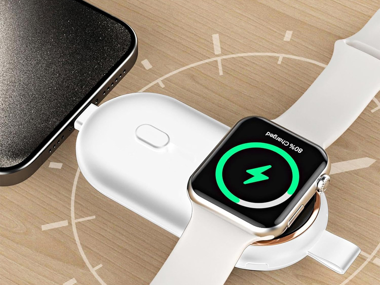 Apple Watch Charger with 2000mAh Power Bank (White/4-Pack)
