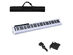 Costway 88 Keys Portable Digital Piano w/ Power Supply Sustain Pedal - White