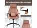 Costway Ergonomic High Back Office Task Chair Adjustable Suede Fabric w/ Lumbar Support - Brown