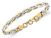 14K White and Yellow Gold Twisted Bangle Bracelet