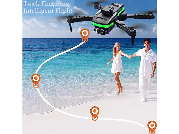 Wi-Fi FPV Selfie Drone with Two 4K HD Cameras & 3 Batteries (Orange)