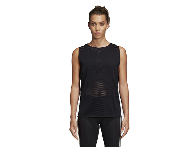 Adidas Women's  Warp Knit Training Tank Top Black  Size Large