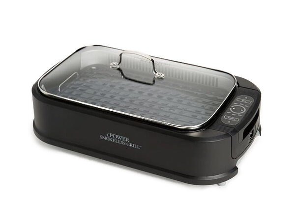 POWER SMOKELESS INDOOR ELECTRIC GRILL W/ LID IN BOX - Earl's Auction Company