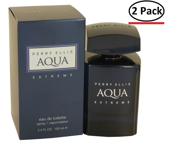 Perry Ellis Aqua Extreme by Perry Ellis Eau De Toilette Spray 3.4 oz for Men (Package of 2)