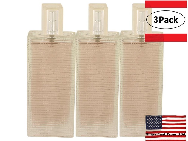 3 Pack Burberry Brit Rhythm by Burberry Eau De Toilette Spray (unboxed) 3 oz for Women
