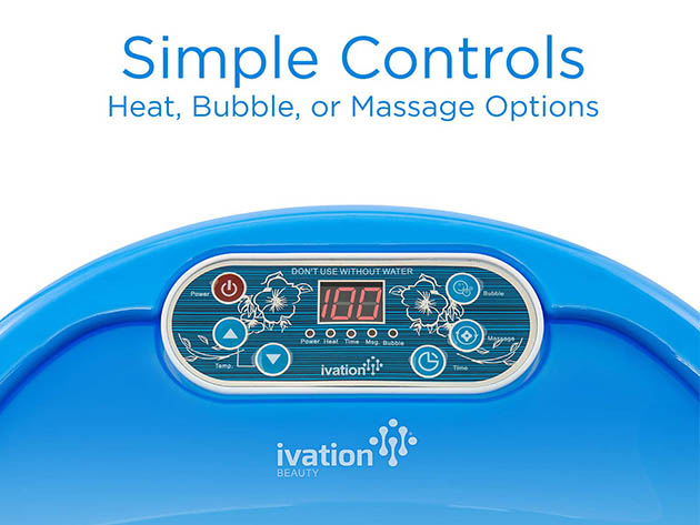 Ivation® Foot Spa Massager with Heated Massager & Pumice Stone
