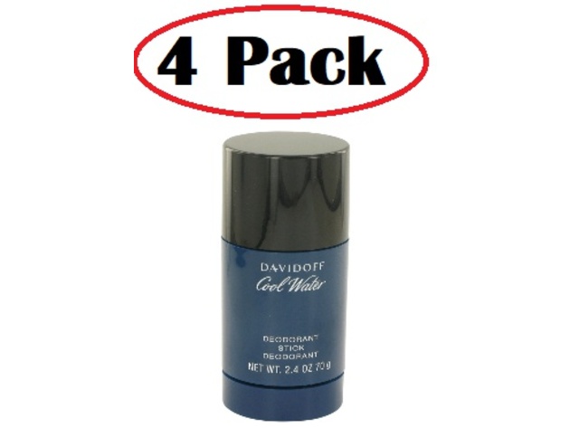 4 Pack of COOL WATER by Davidoff Deodorant Stick 2.5 oz