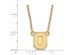 14k Gold Plated Silver Ohio State Small Pendant Necklace, 18 Inch