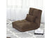 Costway Fold Down Chair Flip Out Lounger Convertible Sleeper Couch Futon Bed w/ Pillow - Coffee