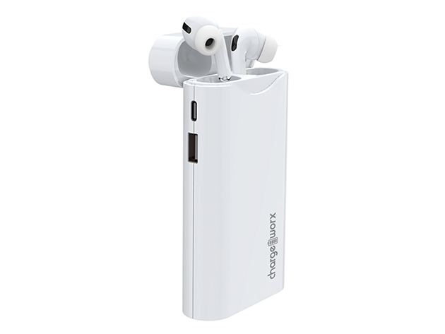 Chargeworx 10,000mah Power Bank with AirPods Holder (Pro)