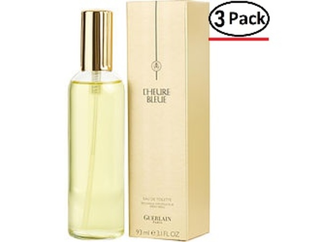L'Heure Bleue By Guerlain Edt Spray Refill 3.1 Oz For Women (Package Of 3)