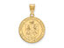 14k Gold Plated Silver Virginia Tech Large Crest Disc Pendant