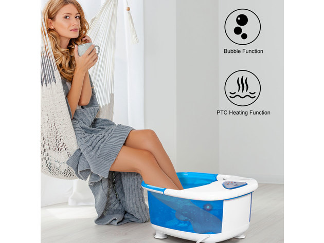 Costway Electrical Foot Basin Tub Point Massage Home Use Health Heating Infrared Ray