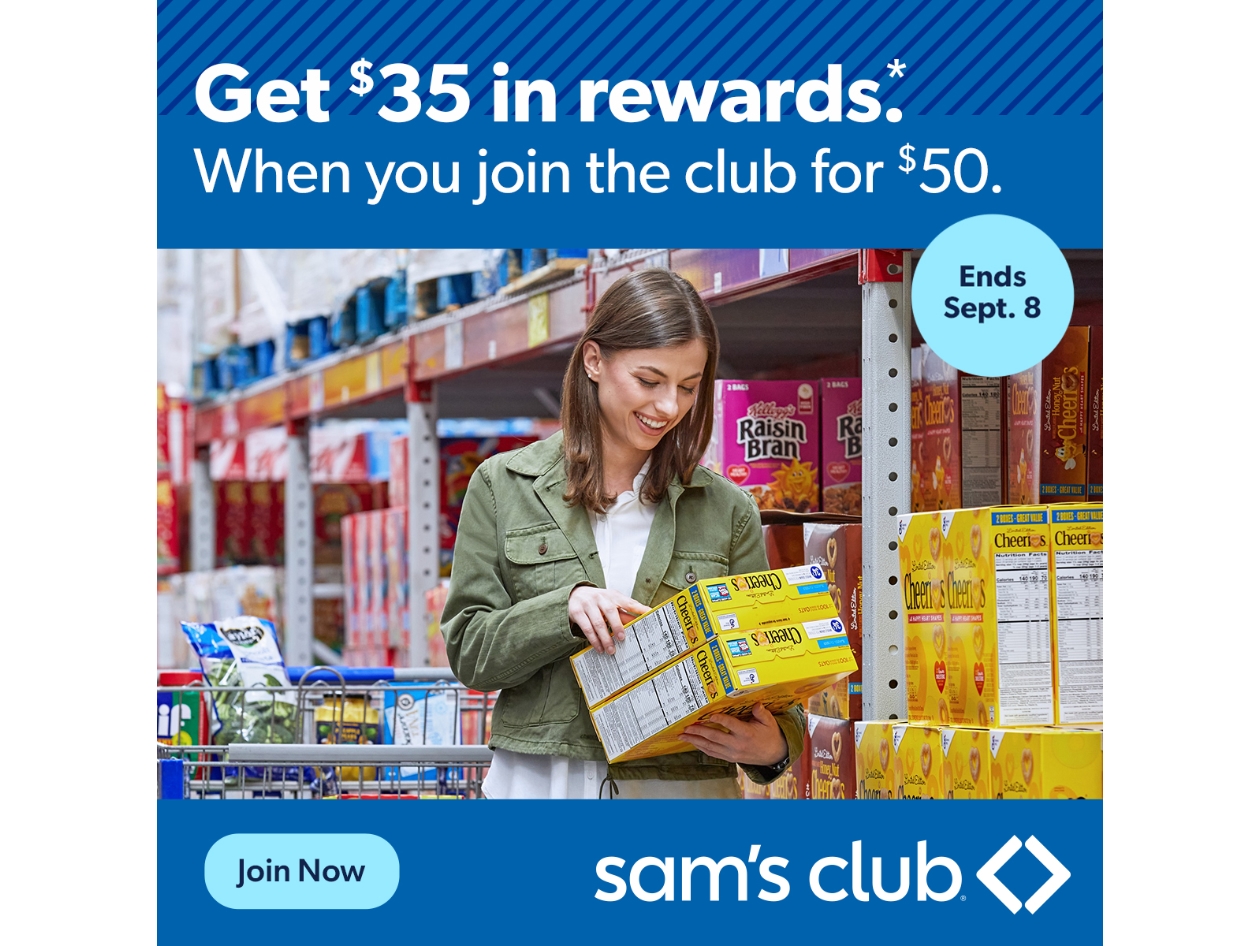 Sam's Club Membership - Get $35 in rewards* when you join the club for $50