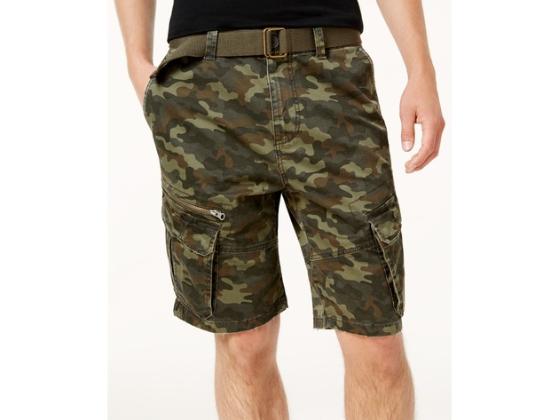American Rag Men's Camo Cargo 10" Shorts Green Size 40W