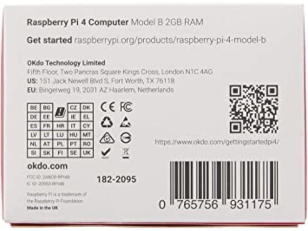 Raspberry Pi 4 Model B 2019 Quad Core 64 Bit WiFi Bluetooth, 4GB - Green (Used, Open Retail Box)