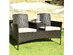 Costway Patio Rattan Chat Set Loveseat Sofa Table Chairs Conversation Cushioned Beige cover