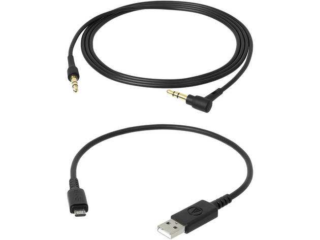 Audio Technica ATHWS660BTBR Solid Bass Wireless Over-Ear Headphones - Black/Red