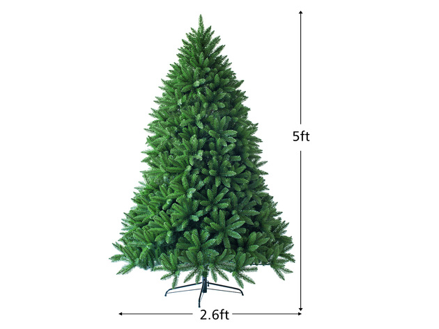 Costway 5ft Artificial Christmas Fir Tree 600 Branch Tips - Green