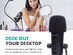 Movo UM700 USB Desktop Studio Microphone & LED Ring Light Bundle