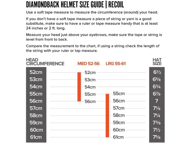 Diamondback Recoil Mountain Bike Helmet Weighs 309g, Medium - Gloss Black (new)