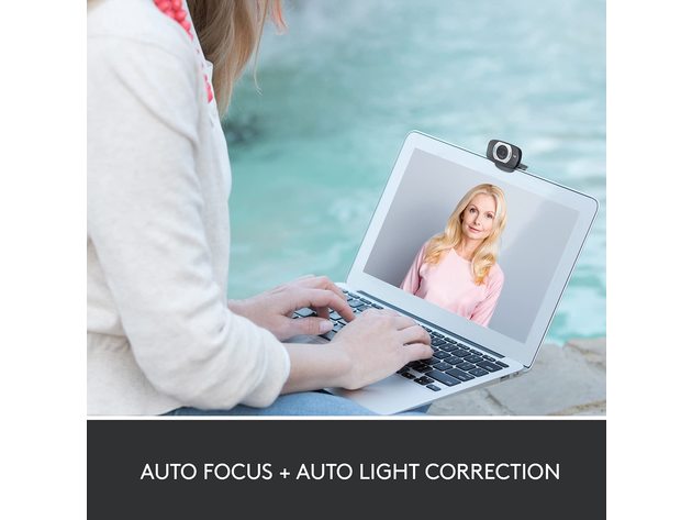 Logitech HD Laptop Webcam C615 w/ Fold-&-Go Design, 360 Degree Swivel, 1080p- (Used, Damaged Retail Box)