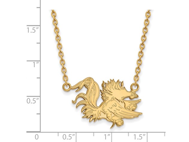 14k Gold Plated Silver South Carolina Large Pendant Necklace