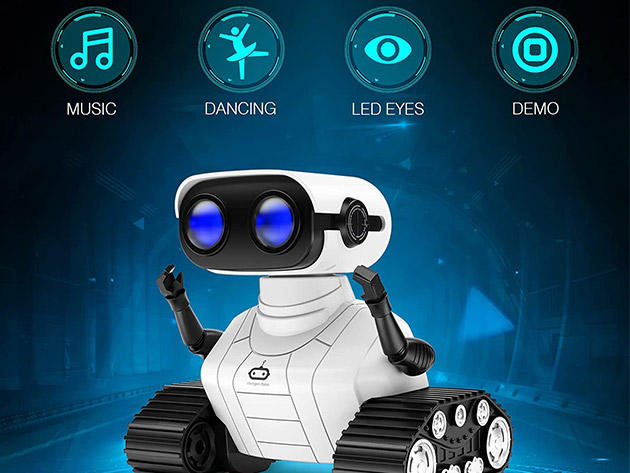Rechargeable RC Robot for Kids with Music & LED Lights