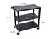 Offex Multipurpose Black 32"x18" Cart with 3 Flat Shelves
