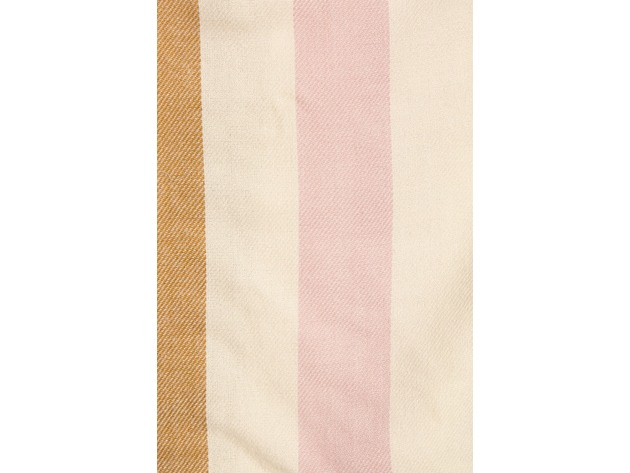 Madewell Frayed Trim Bold Stripe Blanket Square Scarf, One Size, Bright Berry Natural